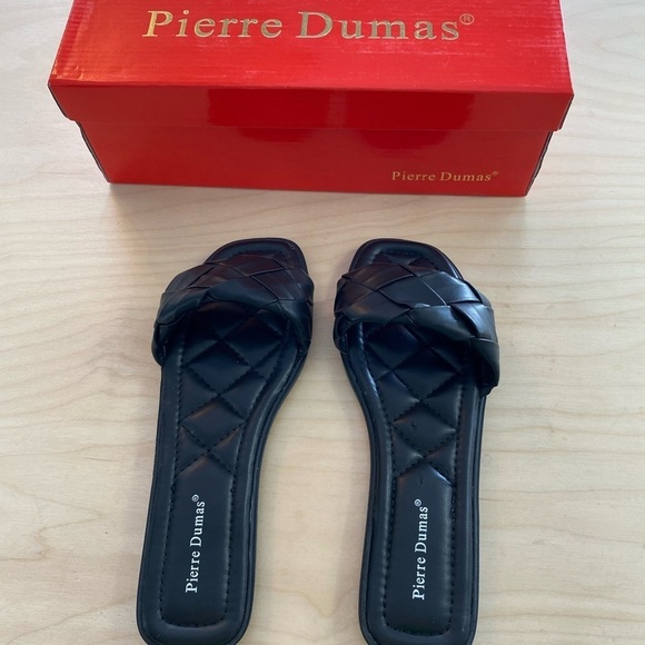 Pierre Dumas Square Heel Basket Weave Sandal size 8 1/2 (EV) - Picture 11 of 14